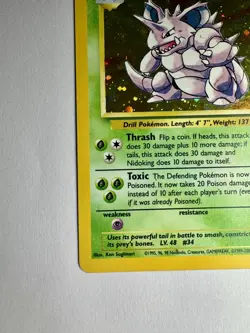 Nidoking Holo 11/130 - Base Set 2 - Vintage Pokemon Card MP-HP - Image 5