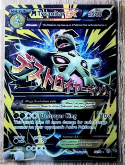Pokemon M Tyranitar EX Full Art Holo 92/98 XY Ancient Origins Card [NM+] - Image 1