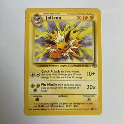 Jolteon 20/64 Pokemon Jungle Unlimited Rare Card 1999 Non Holo NM - Image 1