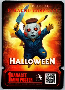 Halloween (Pikachu) - Movie Ticket Card - Electric Pikachu Cosplay - Pokemon - Image 1