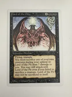 Lord of the Pit MTG Magic the Gathering Card NM Near Mint Revised - Image 1
