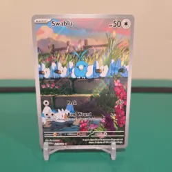 Pokemon paradox Rift Swablu 213/182 Illustration Rare Near Mint - Image 2