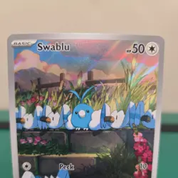 Pokemon paradox Rift Swablu 213/182 Illustration Rare Near Mint - Image 3