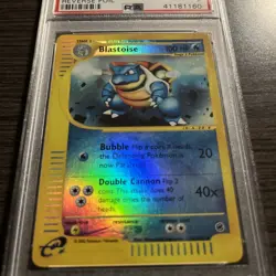 2002 POKEMON EXPEDITION #36 BLASTOISE-REVERSE FOIL PSA 7 - Image 2