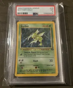 1999 Pokemon Jungle #10 Scyther - Holo PSA EX 5 - Image 1