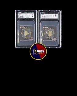(set of 2) 2023 Pokemon 24k Gold Plated Stickers Raichu & Pikachu CGC 9 (Korean) - Image 1
