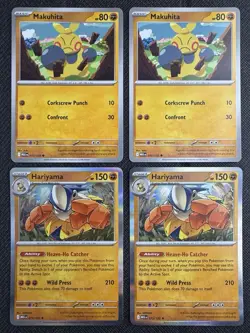 2x Makuhita 72/132 & 2x Hariyama 73/132 | Mega Evolution | Pokemon TCG Playset - Image 1