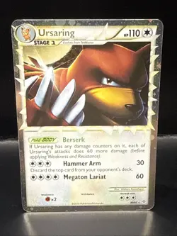 Pokemon TCG Ursaring Prime HSUnleashed 89/95 Holo Holo Rare Prime - Image 1
