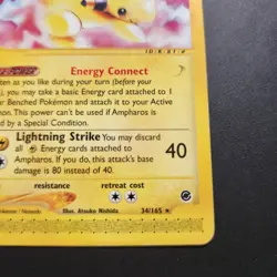 2002 Ampharos 34/165-Expedition Base Set Non-Holo Regular Rare- Pokemon TCG - LP - Image 3