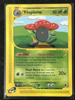 Vileplume 69/165 Expedition Base Set Rare Vintage Pokemon WOTC LP+ - Image 1