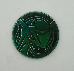 Rayquaza Coin Pokemon Green Holofoil Official Tcg - Image 1