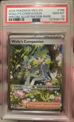 PSA 10 Wally's Compassion 186/132 Pokemon Mega Evolution SIR Alt Art Trainer🔥 - Image 1