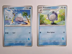 Pokemon LAPRAS POLIWHIRL Squirtle Stamped My First Battle NM/MT Lot Of 2 - Image 1
