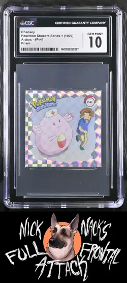 1999 Pokemon Stickers Series 1 #Pr41 Chansey CGC 10 - Image 1