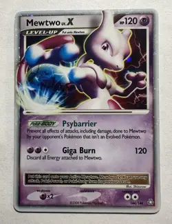 MEWTWO LV.X 144/146 Legends Awakened Holo NM Pokemon TCG 2008 - Image 1