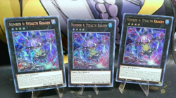 Yugioh! TCG Secret Rare 1st Edition Number 4 Stealth Kragen BROL-EN030 LP X3 - Image 1