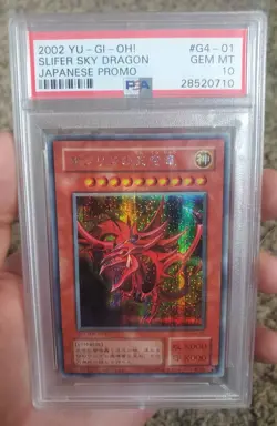 Yu-Gi-Oh! 2000 OCG Gameboy Promo G4-01 Slifer The Sky Dragon Secret Rare PSA 10 - Image 1