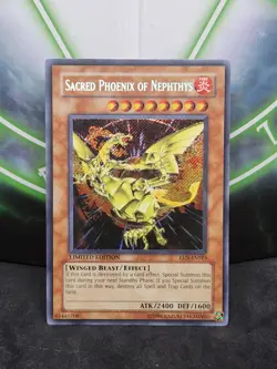 Yugioh Sacred Phoenix of Nephthys EEN-ENSE3 Secret Rare NM - Image 1