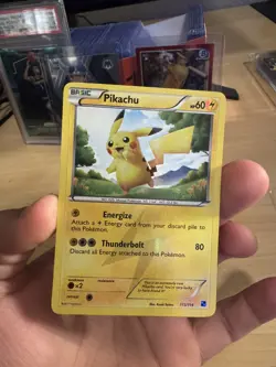 Pokemon Pikachu TCG Black White Holo Card 115/114 Secret Rare L/P - Image 1
