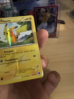 Pokemon Pikachu TCG Black White Holo Card 115/114 Secret Rare L/P - Image 3