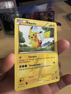 Pokemon Pikachu TCG Black White Holo Card 115/114 Secret Rare L/P - Image 5