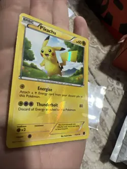 Pokemon Pikachu TCG Black White Holo Card 115/114 Secret Rare LP - Image 2