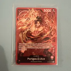 One Piece TCG OP03-001 Portgas.D.Ace Leader Alt Art Special Goods Set sealed - Image 1