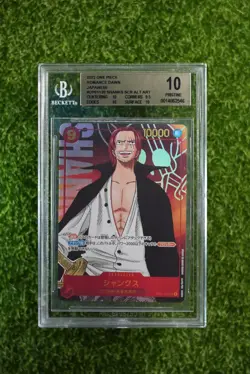 BGS 10 Shanks One Piece Japanese OP01-120 SCR ALT ART Romance Dawn - Image 1