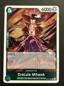One Piece Dracule Mihawk (OP10-029/162) OP10 Royal Blood NM FOIL TCG CCG - Image 1