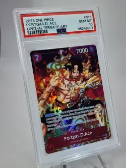 PSA 10 One Piece Paramount War English - Portgas.D.Ace SR Alt Art OP02-013 - Image 2