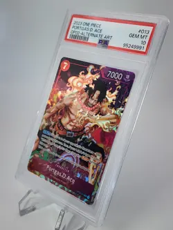 PSA 10 One Piece Paramount War English - Portgas.D.Ace SR Alt Art OP02-013 - Image 3