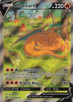 Charizard V SWSH260 Pokemon TCG Sword & Shield Black Star Promo Card Near Mint - Image 3