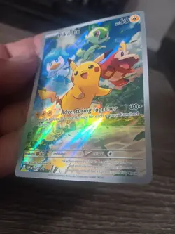 2023 Pikachu 27 SVP Promo Pokemon Paldea Evolved English NM Full Art Holo - Image 2