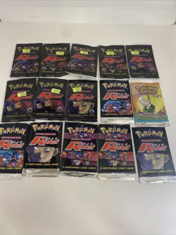15: EMPTY 1st Edition Team Rocket Booster Packs Gym Heroes Pokemon NO CARDS - Image 1