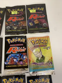 15: EMPTY 1st Edition Team Rocket Booster Packs Gym Heroes Pokemon NO CARDS - Image 3