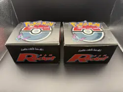 EMPTY X2 WOTC Pokemon 1st Edition Team Rocket Booster Boxes No Cards No Packs - Image 1