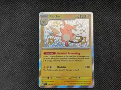 Pokemon TCG Raichu 132/091 Paldean Fates Shiny Rare Card NM Condition - Image 1