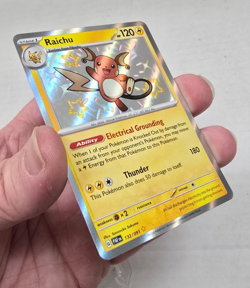 Pokemon TCG Raichu Scarlet & Violet Paldean Fates Holo Shiny Rare Card 132/091 - Image 2