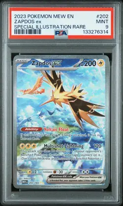 2023 POKEMON MEW EN-151 SPECIAL ILLUSTRATION RARE #202 ZAPDOS EX PSA 9 - Image 1