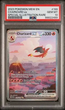 2023 POKEMON MEW EN-151 #199 CHARIZARD ex SPECIAL ILLUSTRATION RARE PSA 10 - Image 1
