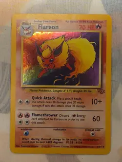 Flareon 3/64 - Pokemon TCG Jungle Unlimited Holo Rare Card - Image 1