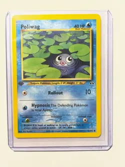 Poliwag 62/75 Neo Discovery 1st Edition Pokemon Card Common NM - Image 3