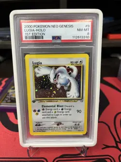 2000 Neo Genesis Lugia Holo 1st Edition PSA 8 Very Clean Card - Image 2