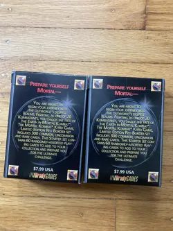 Mortal Kombat Kard Game Red Border Brady 1992 120+ Cards 2 starter box decks ccg - Image 5