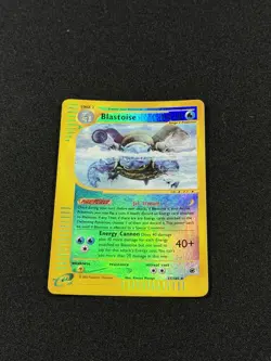 Blastoise 37/165 Expedition Pokemon Card Vintage WOTC Reverse Holo Rare LP - Image 1