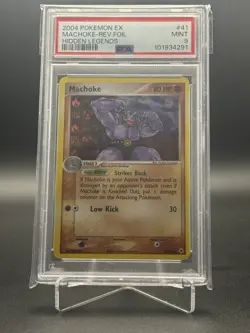 PSA 9 Machoke Reverse Holo 41 2004 Pokemon Ex Hidden Legends Card 93453431 - Image 1