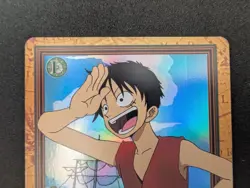 1999 One Piece Carddass Hyper Battle Holo Luffy C01 - Rookie Card - Image 4