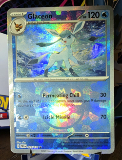 Glaceon Master Ball Pattern 025/131 Prismatic Evolutions Pokemon Card TCG Holo - Image 1