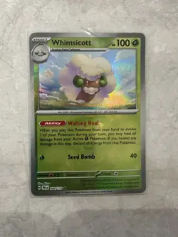 Pokemon TCG Whimsicott Master Ball Holo Card 008/131 Prismatic Evolutions - Image 2