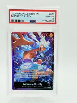PSA 10 Monkey D. Luffy Leader Card OP09-061 Starter Deck 2025 ONE PIECE English - Image 1